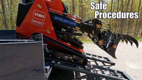 how to load and unload a skid steer|skid steer towing instructions.